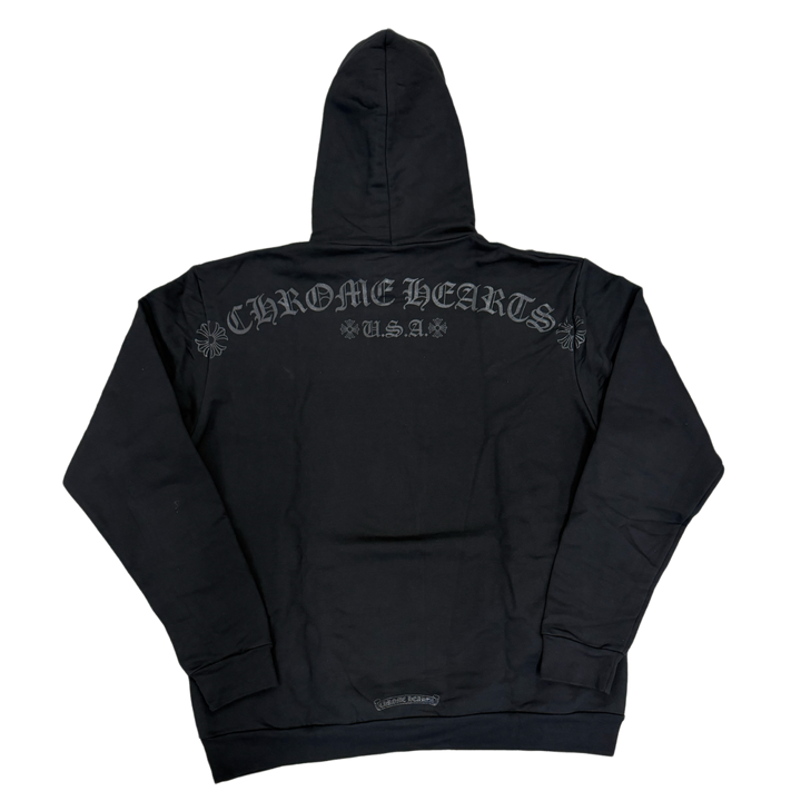 Chrome Hearts 'Blacked Out' Horseshoe Logo Hoodie