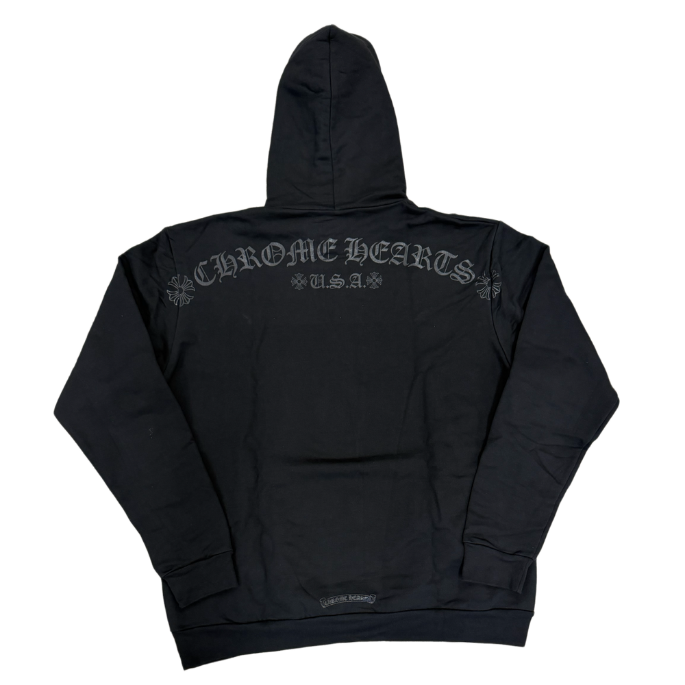 Chrome Hearts 'Blacked Out' Horseshoe Logo Hoodie