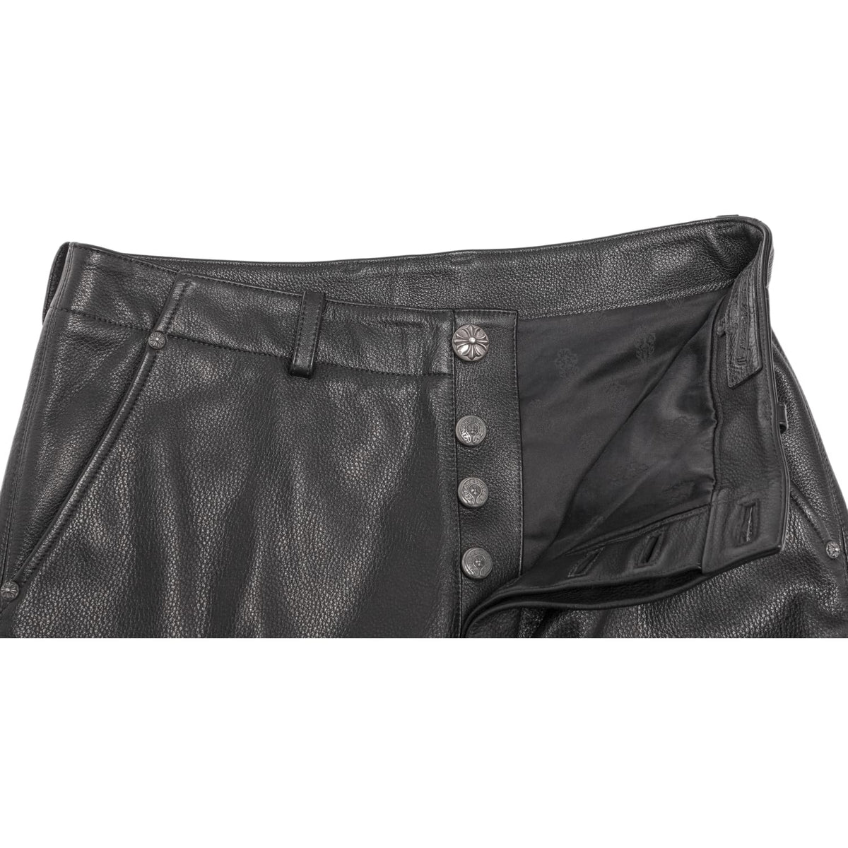 Chrome Hearts 'Devil Dog' Leather Cargo Pants