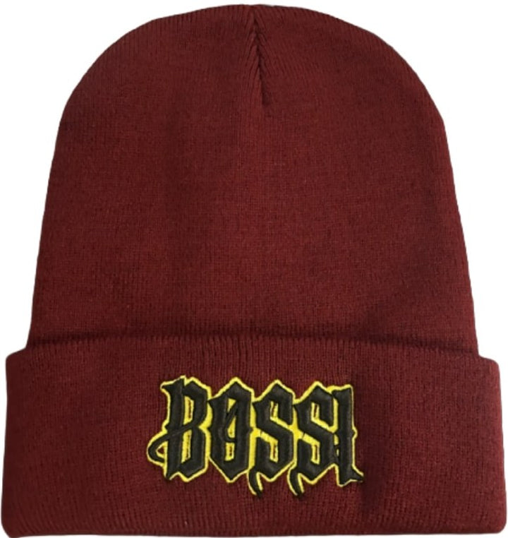 Bossi x SRLA 'Burgundy/Black/Yellow' Beanie