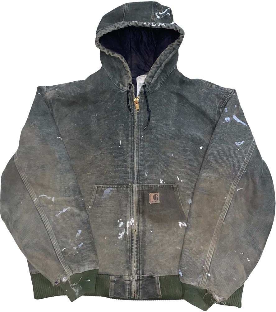 Carhartt 'Olive Green' Distressed Work Jacket