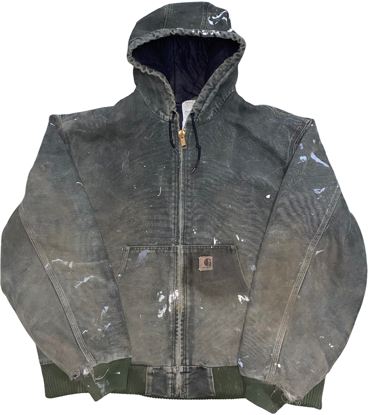 Carhartt 'Olive Green' Distressed Work Jacket