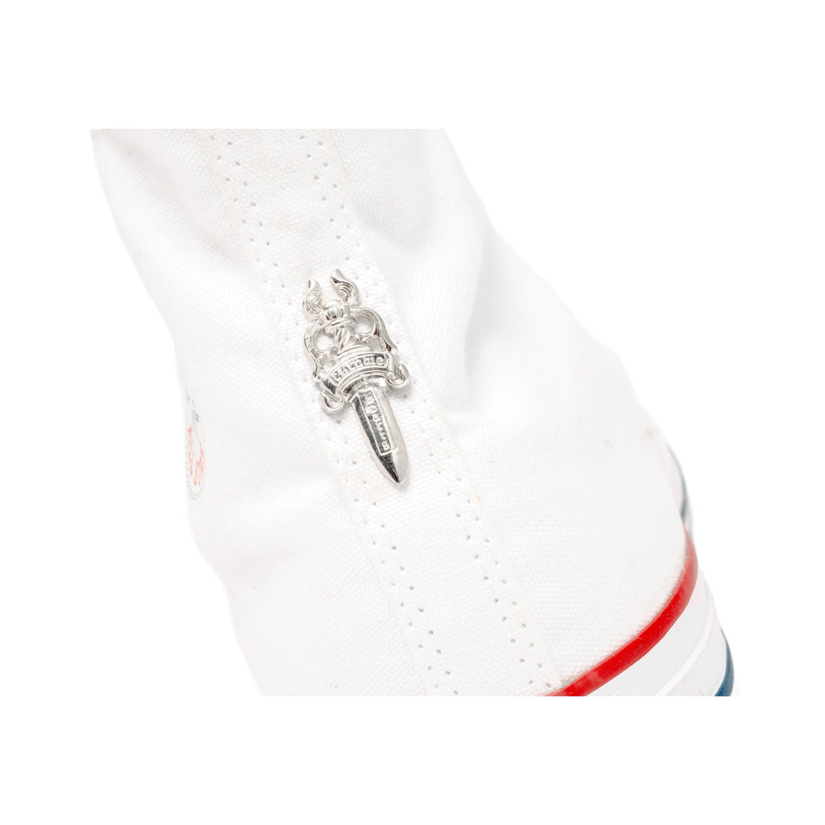Chrome Hearts 'White Cross Patch' White Converse Sneakers