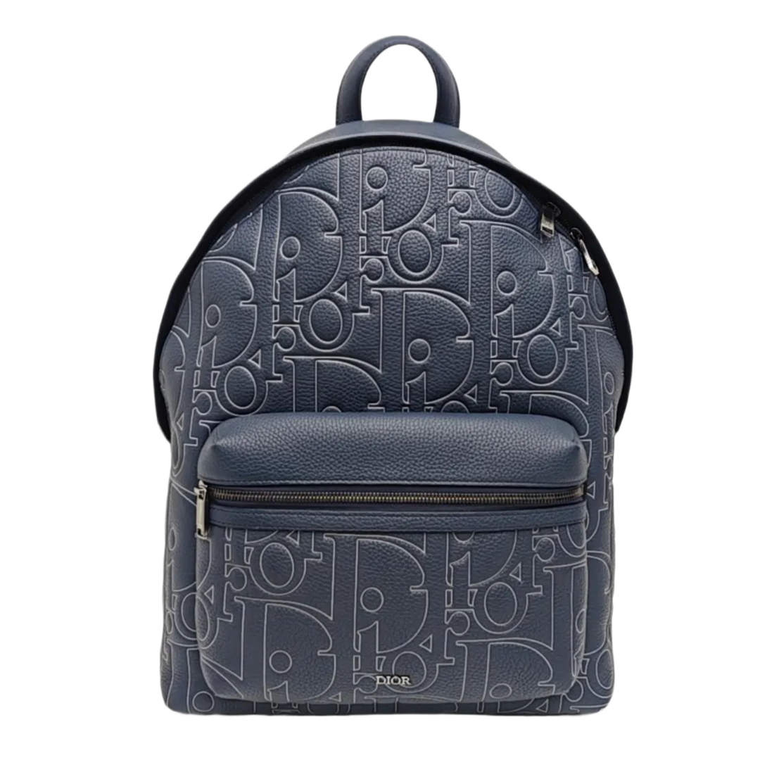 Dior 'Navy' Rider 2.0 Stencil Leather Backpack 