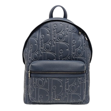 Dior 'Navy' Rider 2.0 Stencil Leather Backpack 