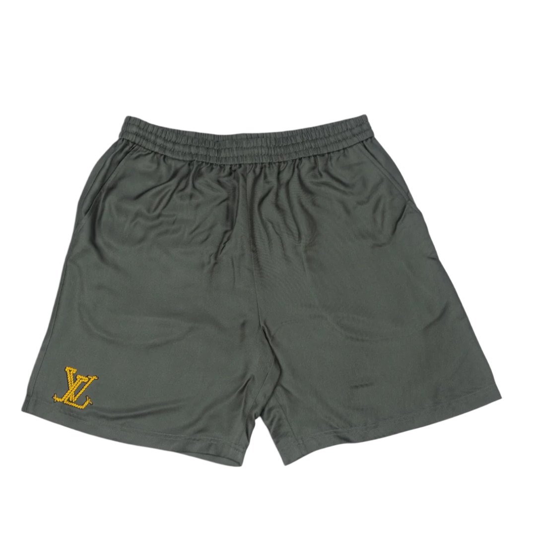 Louis Vuitton 'Silver' LV Lovers Lasso Silk Shorts