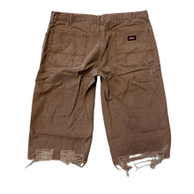 SeCND SLF 'Brown' Patchwork Denim Shorts