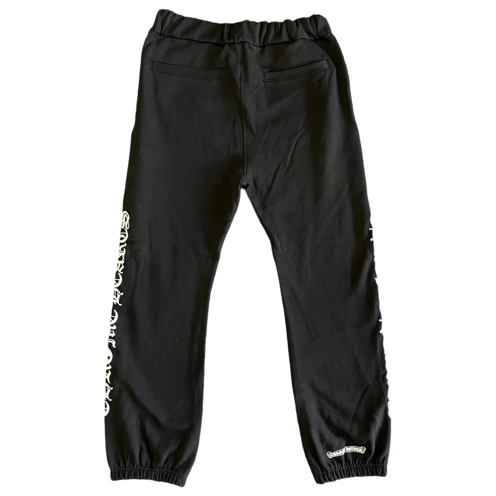 Chrome Hearts 'Black' Scroll Logo Black Sweatpants