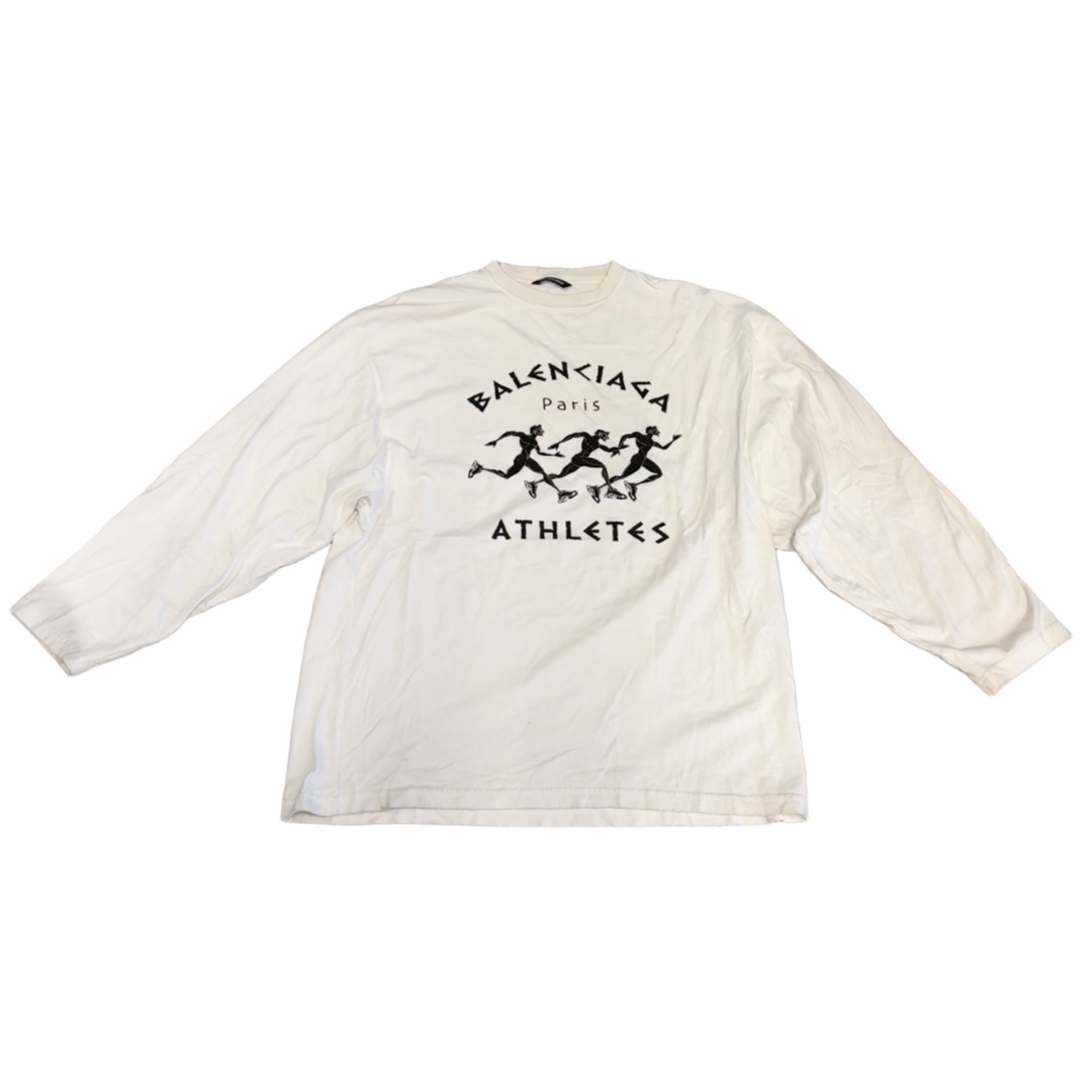 Balenciaga 'White' Athlete Baseball Tee