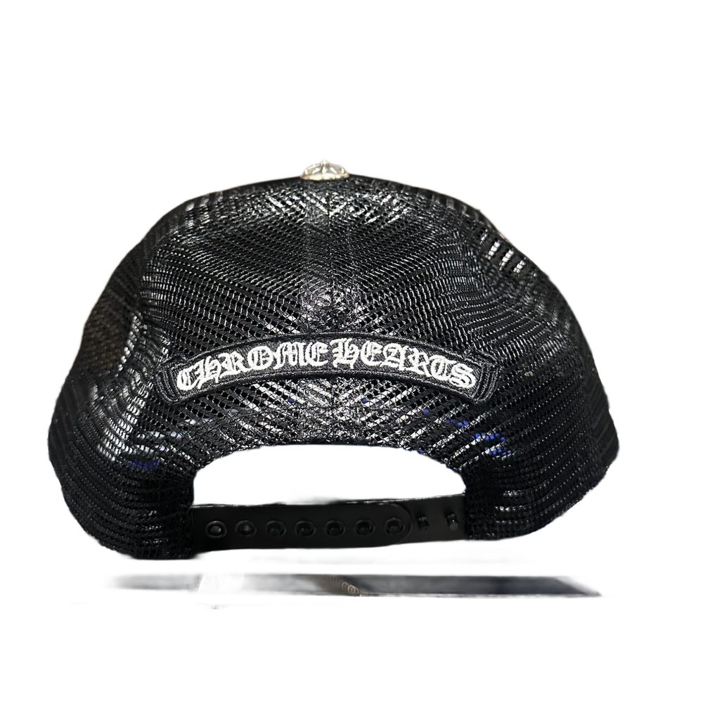 Chrome Hearts 'Black Calf Hair' Triple Cross Trucker Hat
