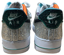 Bossi 'White and Green' Rhinestone Sneakers