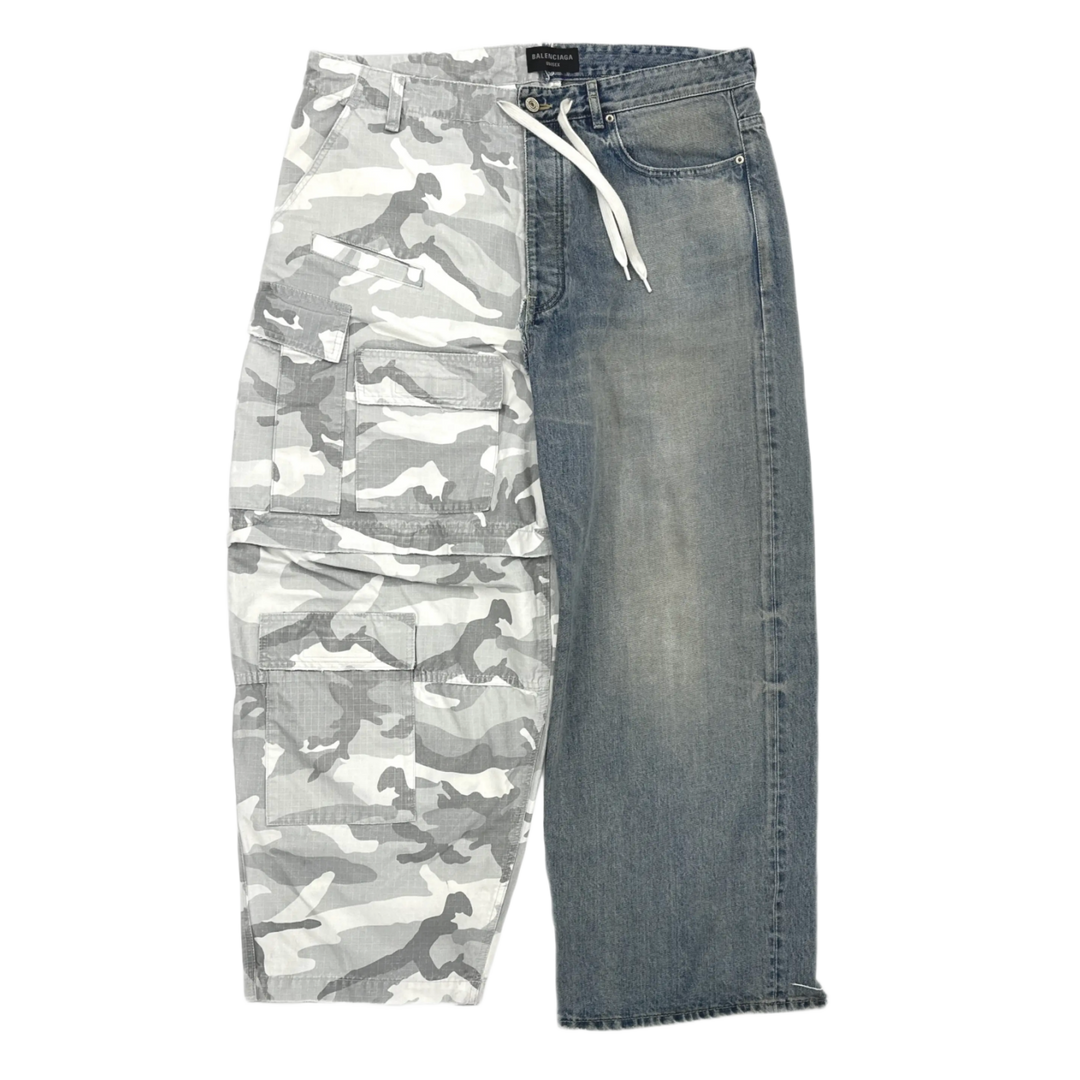 Balenciaga 'Snow Camo' Split Denim Jeans