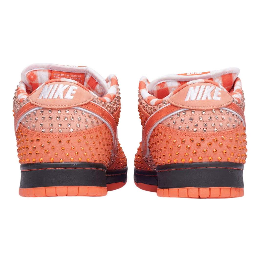 Lobster Orange Rhinestone Sneakers