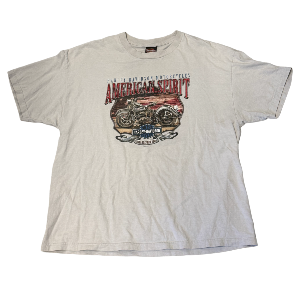 Harley Davidson 'Hollywood' Grey Vintage Tee