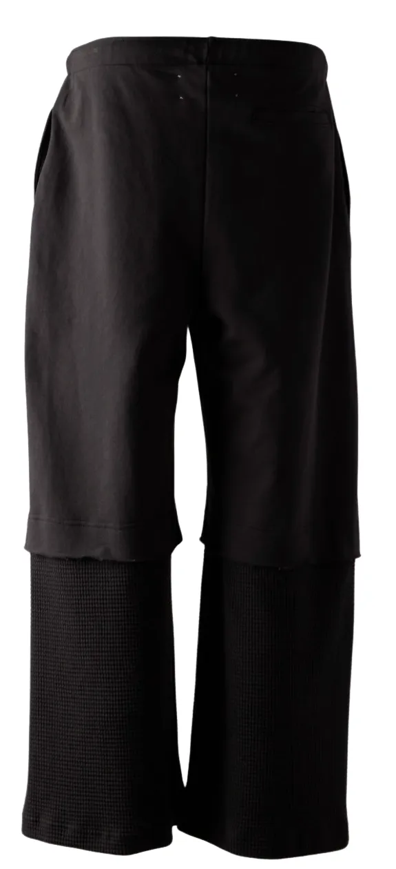 Satoshi Nakamoto 'Double Layer Studded' Black Studded Sweatpants