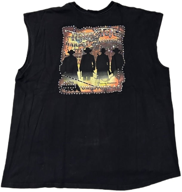 Harley Davidson 'Tomb Stone' Rhinestone Vintage Tee