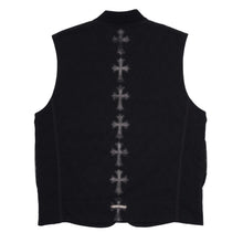 Chrome Hearts 'Leather Cross Spine Patches' Black Papa Zip Up Vest