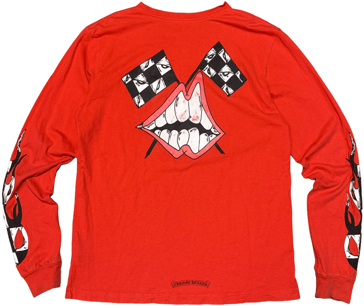 Chrome Hearts 'Chomper' Faded Red Longsleeve Tee