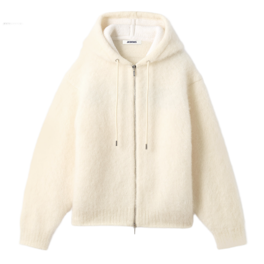 Jacquemus 'Cream' Nuvola Zipped Cardigan