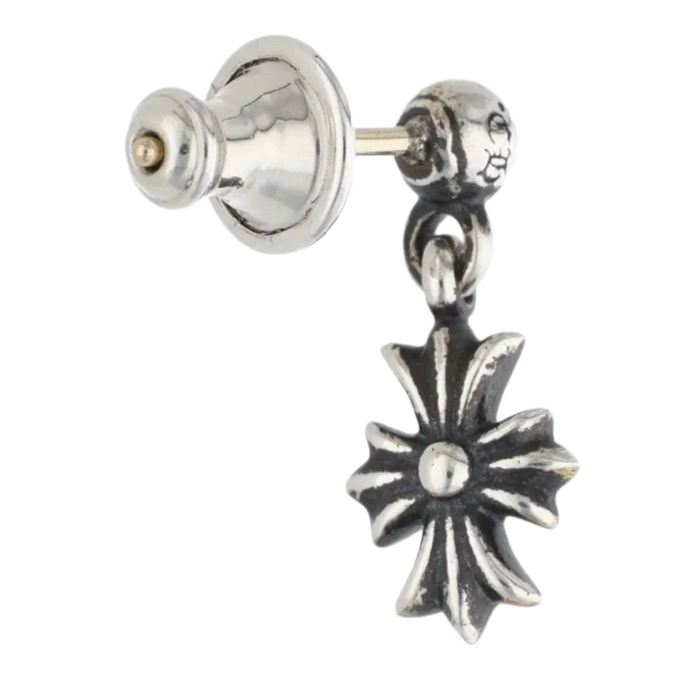 Chrome Hearts 'Silver' Plus Cross Earrings