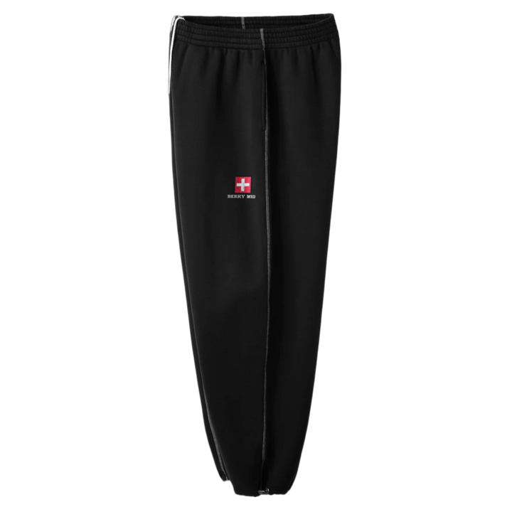 Gold + Vintage Raspberry Hills 'Berry Med' Black Sweatpants