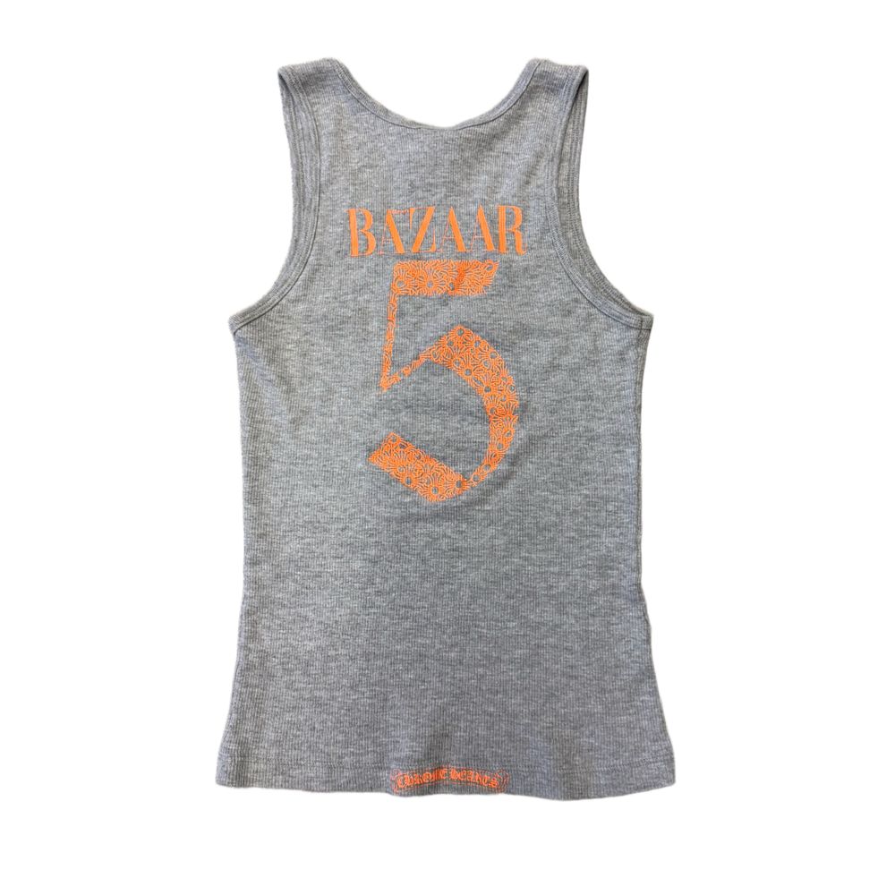 Chrome Hearts 'Bazaar Scroll' Vintage Grey Women's Tank Top