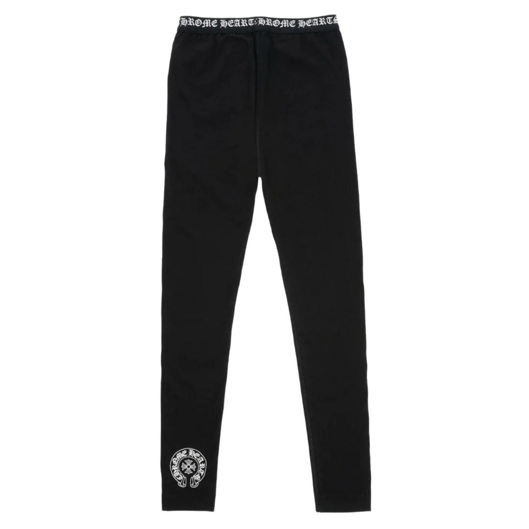 Chrome Hearts Logo 'Black' Horseshoe Logo Leggings