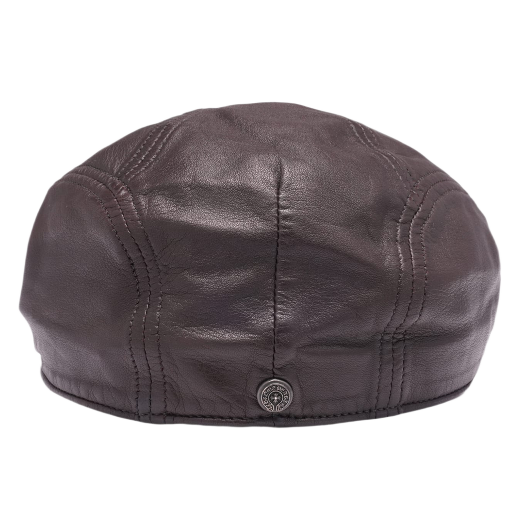 Chrome Hearts Vintage 'Brown' Leather Beret Flat Hat