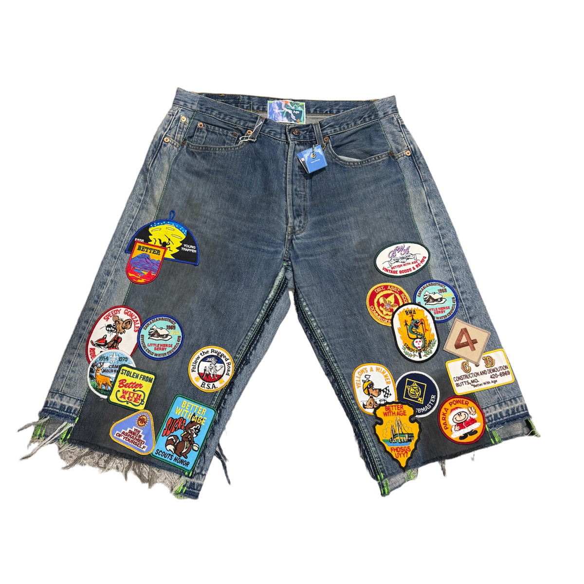 *Better With Age 'Gentleman's' Triple Wide Two Tone Denim Shorts