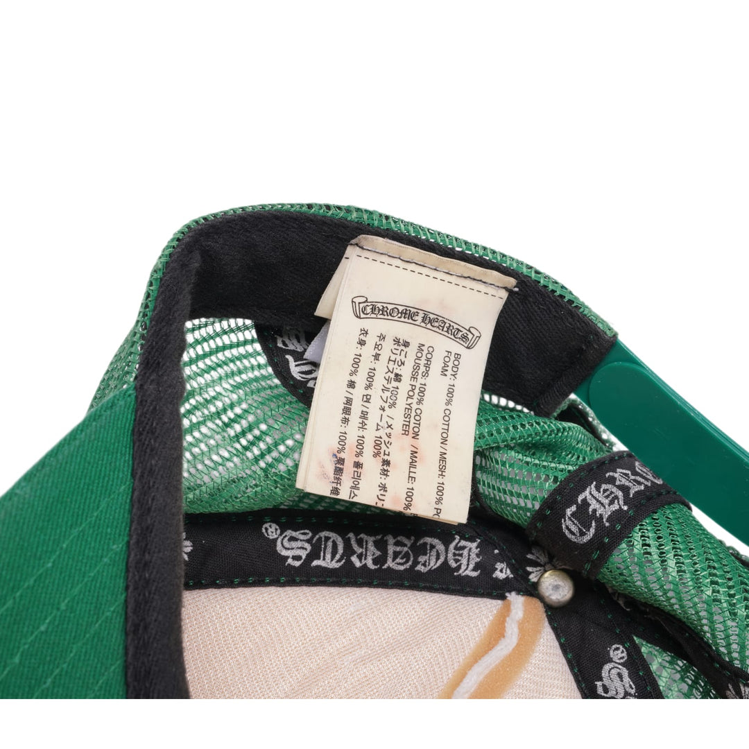 Chrome Hearts CH Hollywood Green/White Trucker Hat