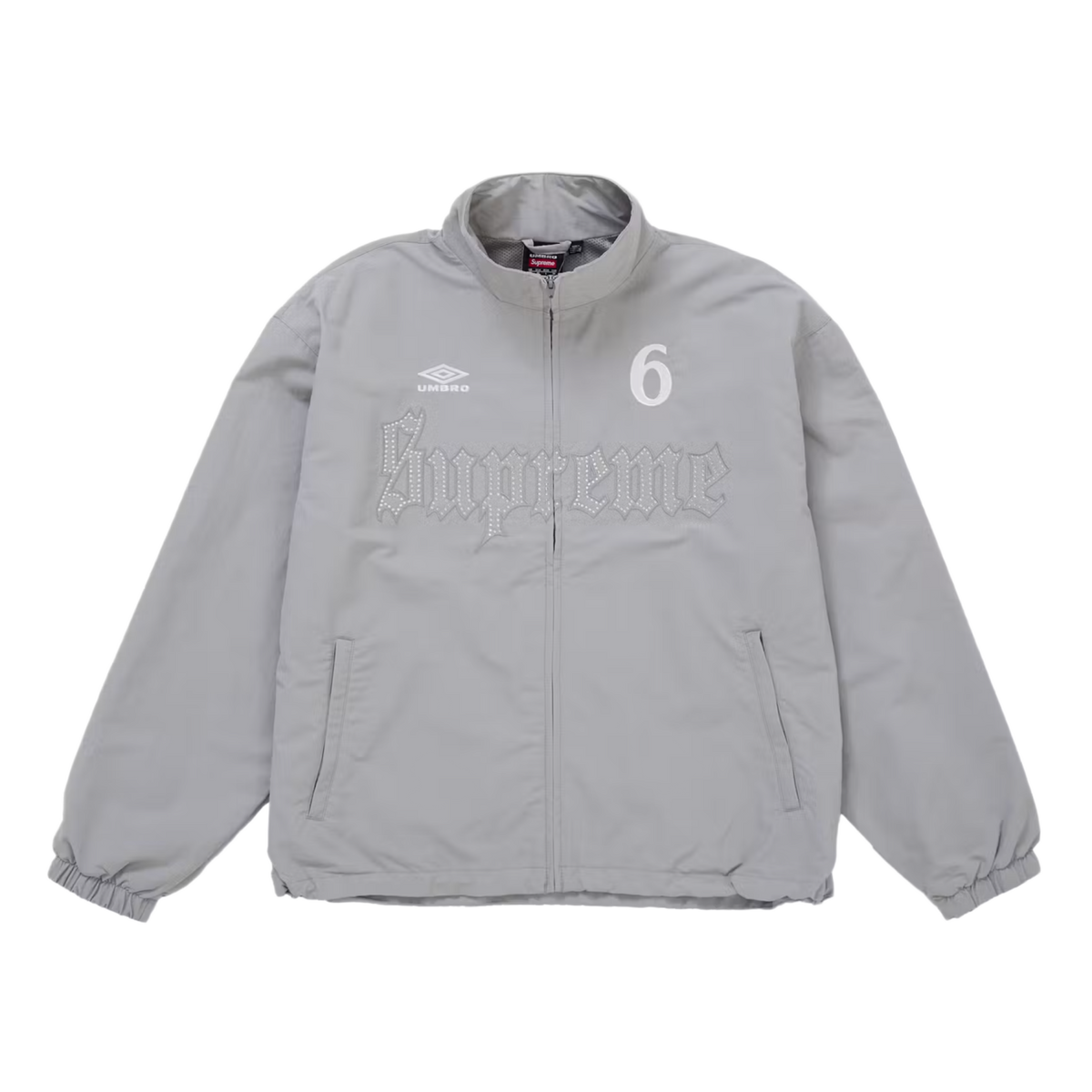 Supreme Umbro 'Grey' Rhinestone Track Jacket