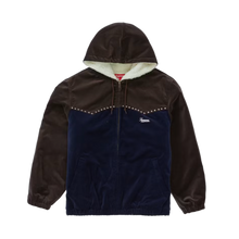 Supreme 'Blue/Brown' Studded Velour Zip Up Sweatshirt