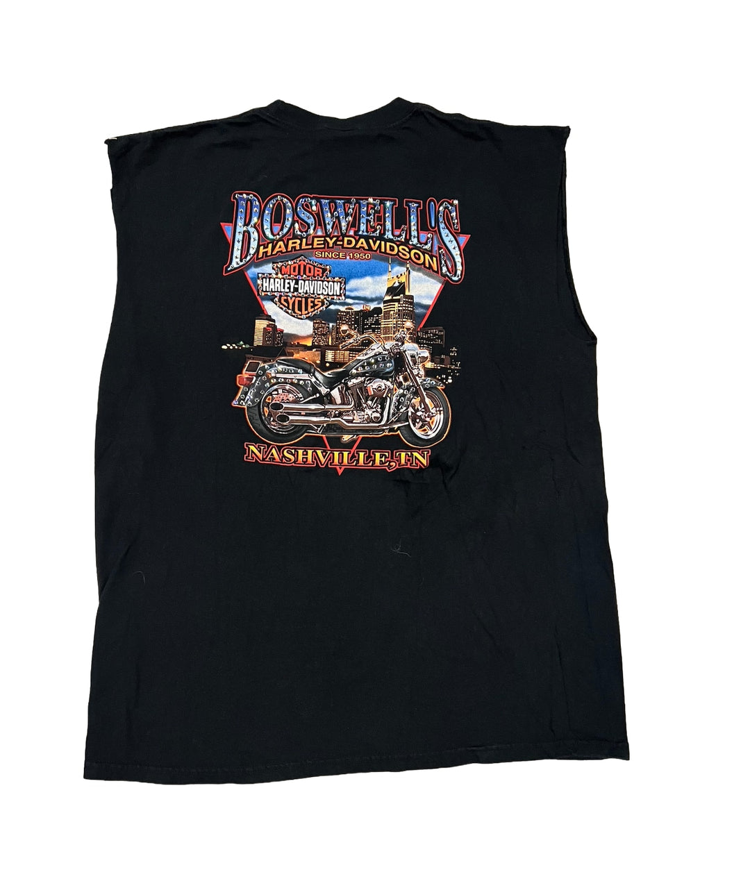 Harley Davidson 'Bosswells' Rhinestone Vintage Cutoff