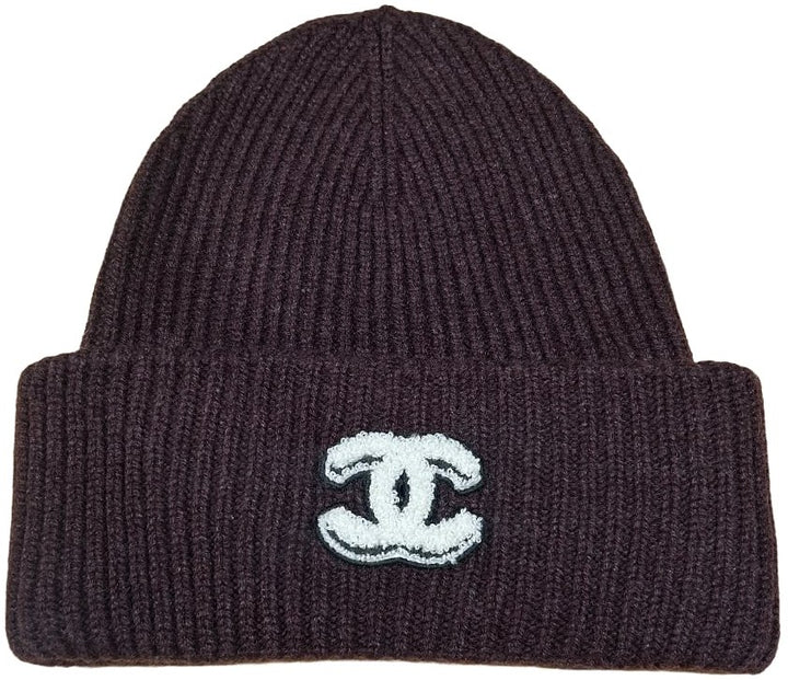 Chanel 'Burgundy' Cashmere Cloche Beanie