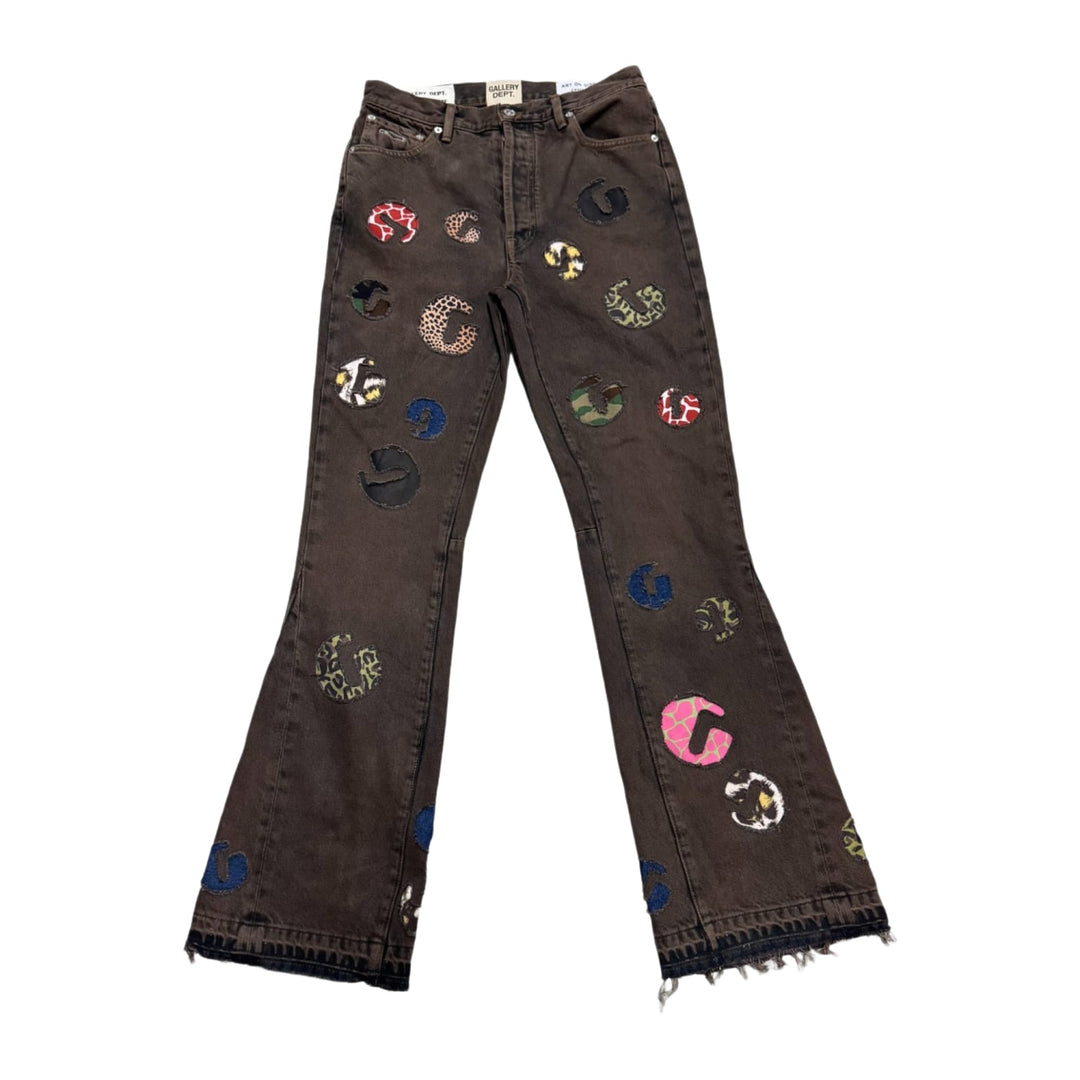Gallery Dept. 'G Time' Brown G-Patch LA Flare Jeans