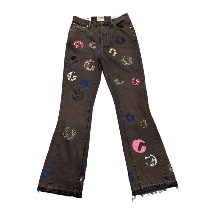 Gallery Dept. 'G Time' Brown G-Patch LA Flare Jeans