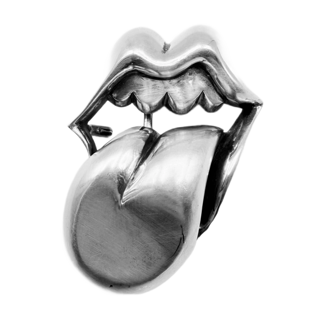 Chrome Hearts 'Silver' Rolling Stone Belt Buckle