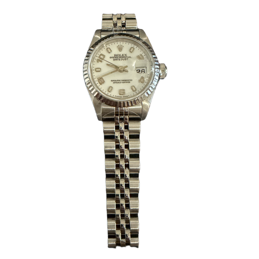 Rolex Datejust Ladies 'White Gold' 26MM Steel Oyster Bracelet Watch