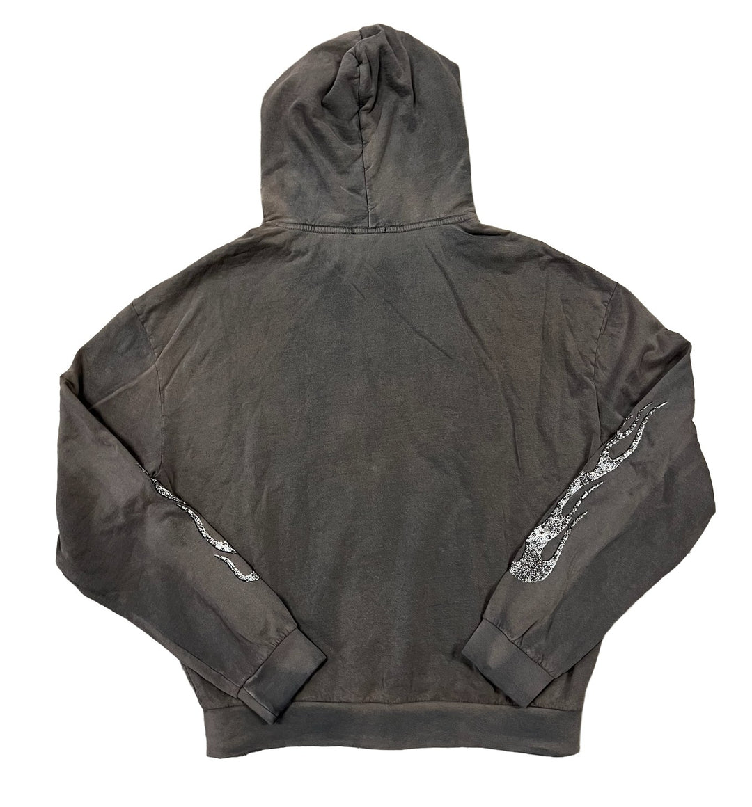 Bossi 'Washed Grey and White' Rhinestone Zip-Up