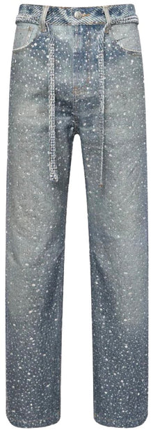 Birth Of Royal Child '3D Printed Washed' 20k Swarovski Blue Jeans
