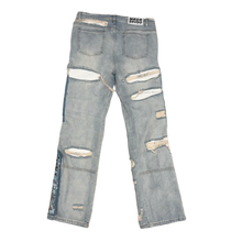Who Decides War 'Blue Embroidered Altar Lace Fusion & Distressed' Denim Jeans