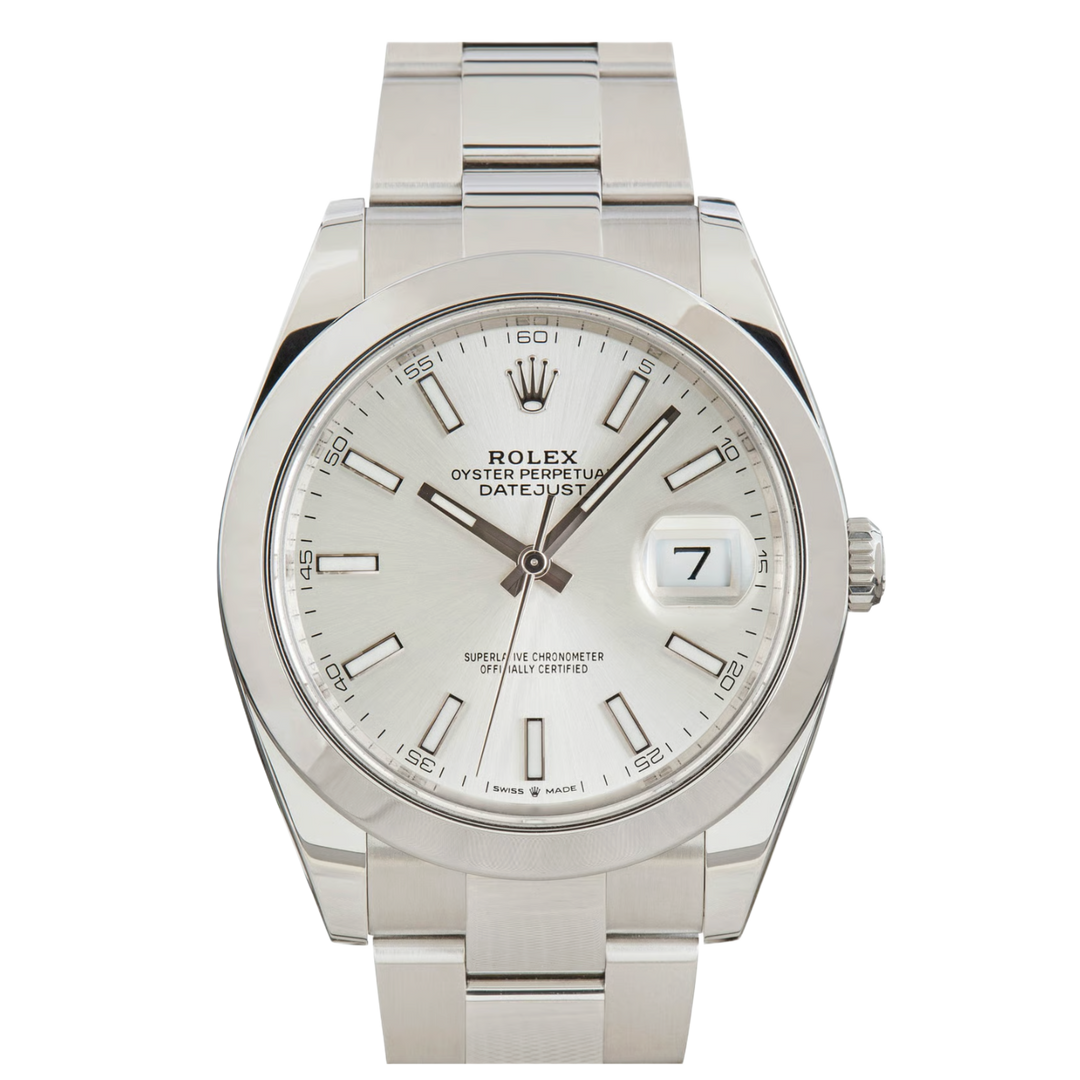 Rolex Datejust 'White Dial' 41 Oyster Perpetual Steel Watch 126300