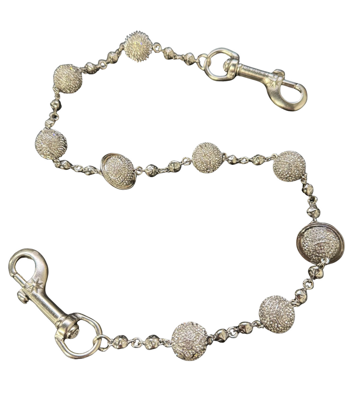 Starchain World 'Solar System' 26.5in Starball Silver Wallet Chain