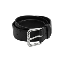 Bottega Veneta 'Black' Intrecciato Stamp Belt
