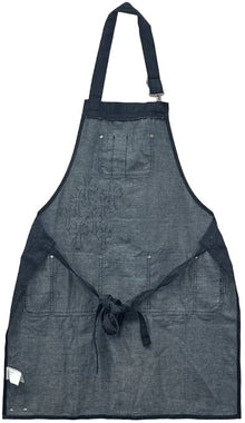 Chrome Hearts 'Black Leather Cross Patch' Denim Apron