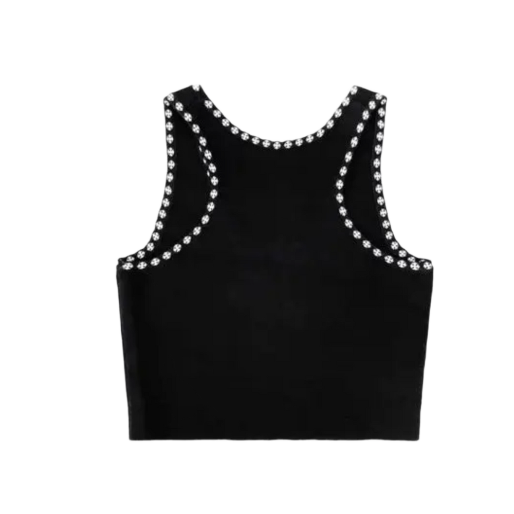 Chrome Hearts 'Black' Women's Cropped Knit Tank Top