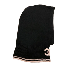 Chanel Black/Pink Cashmere & Silk CC Balaclava