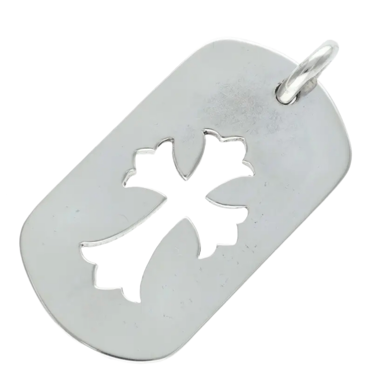 Chrome Hearts 'Silver' Cross Cut Out Dog Tag Necklace