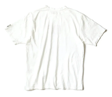 Back flat lay view of the white Kapital t-shirt, showcasing a clean, solid white unadorned cotton back construction.