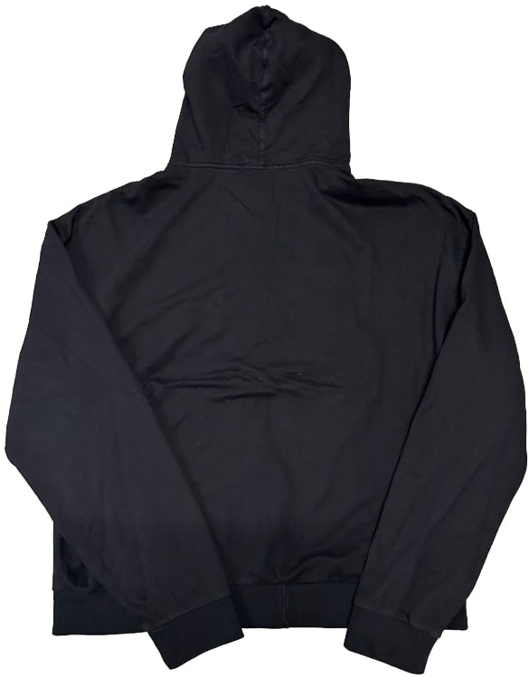 Bossi 'White Swirl' Black Rhinestone Zip-Up Hoodie